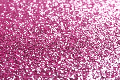 Closeup view of sparkling pink glitter background