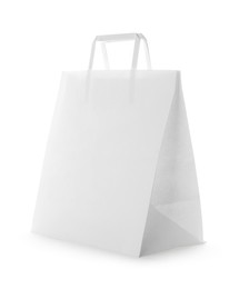 Blank paper bag on white background. Space for design