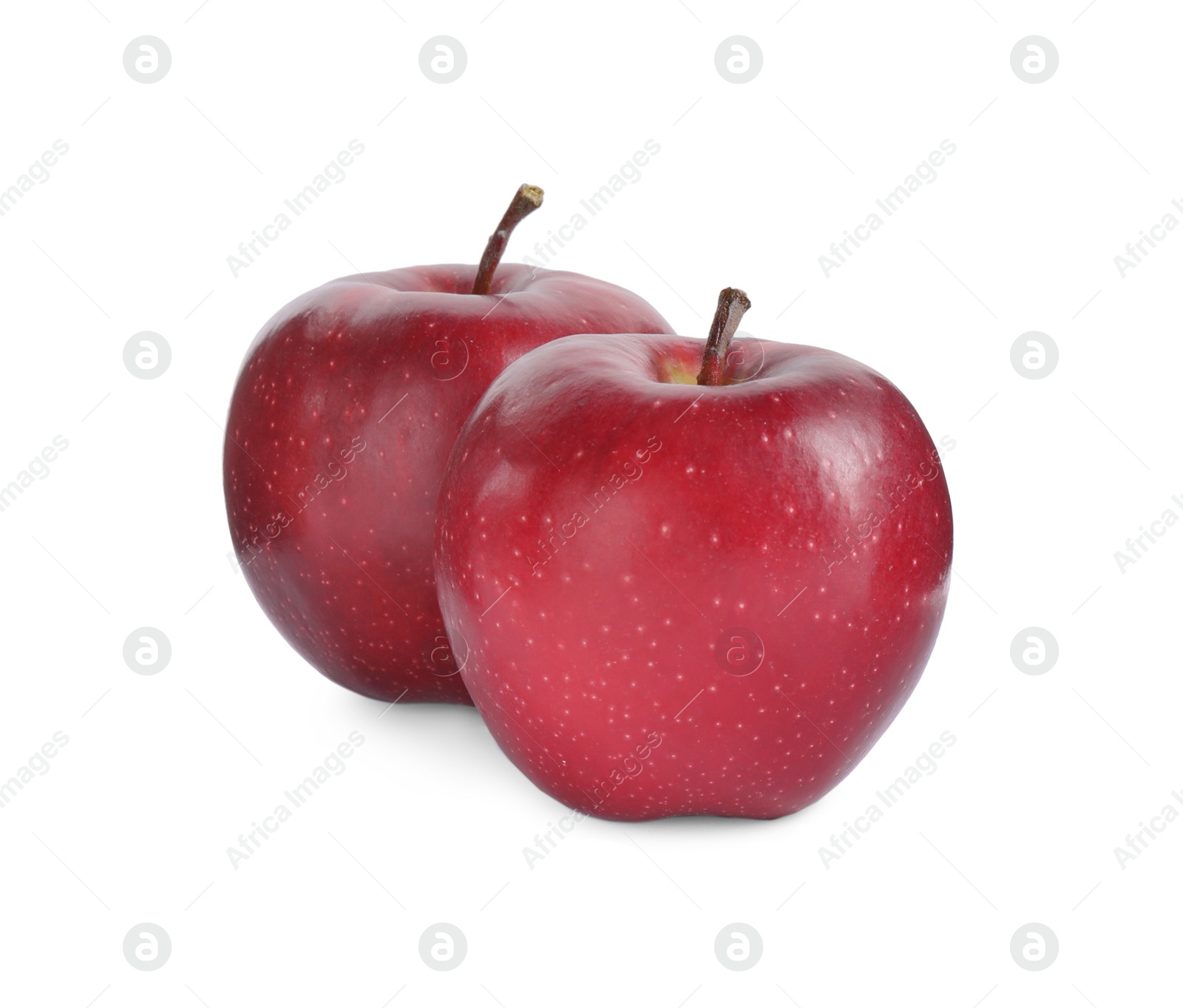 Photo of Fresh ripe red apples isolated on white