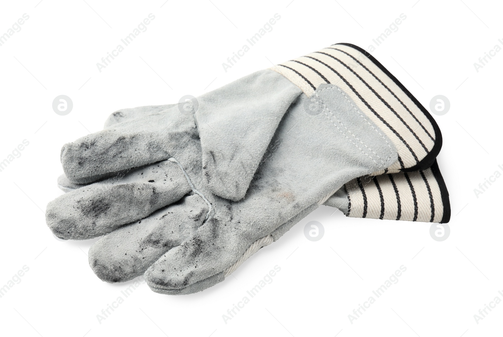 Photo of Pair of color gardening gloves isolated on white