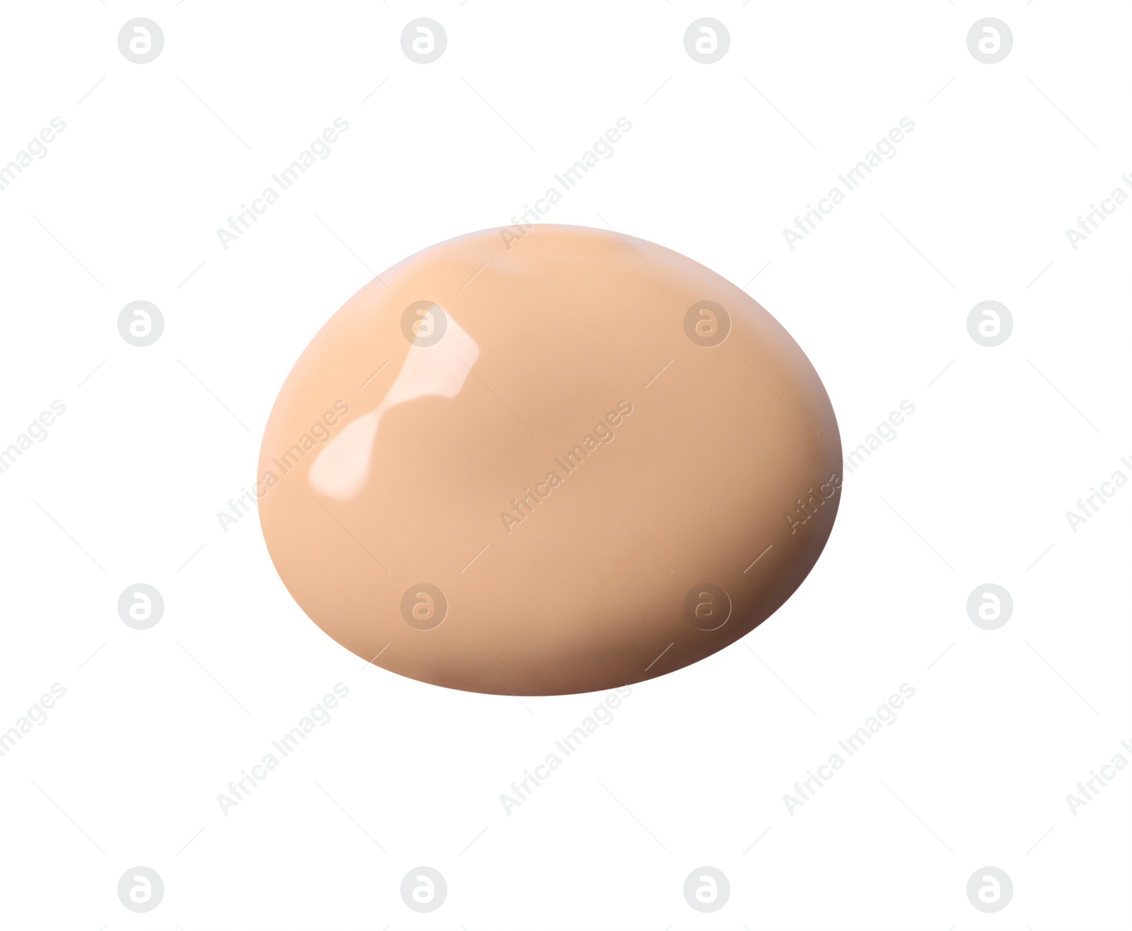 Photo of Drop of skin foundation isolated on white, top view