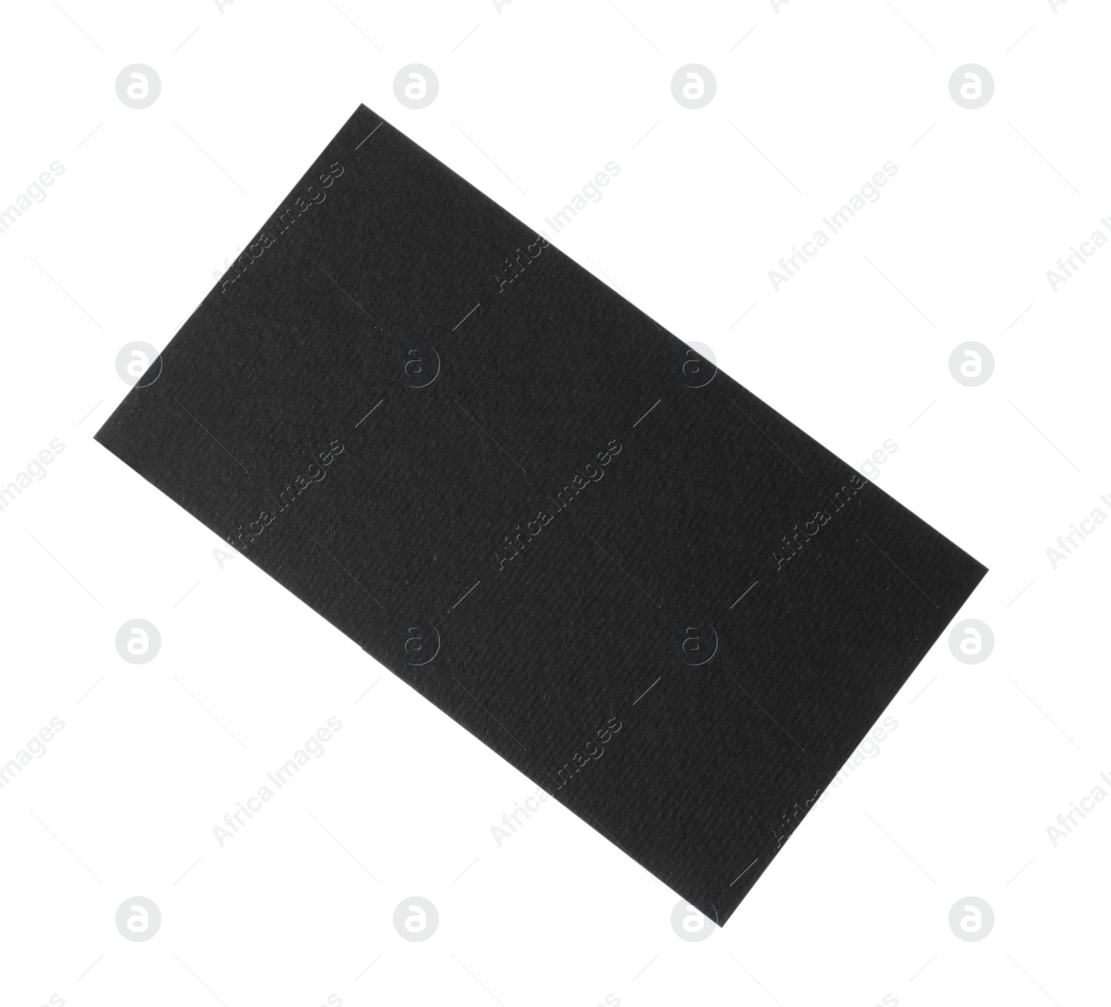 Photo of Blank black business card isolated on white. Mockup for design