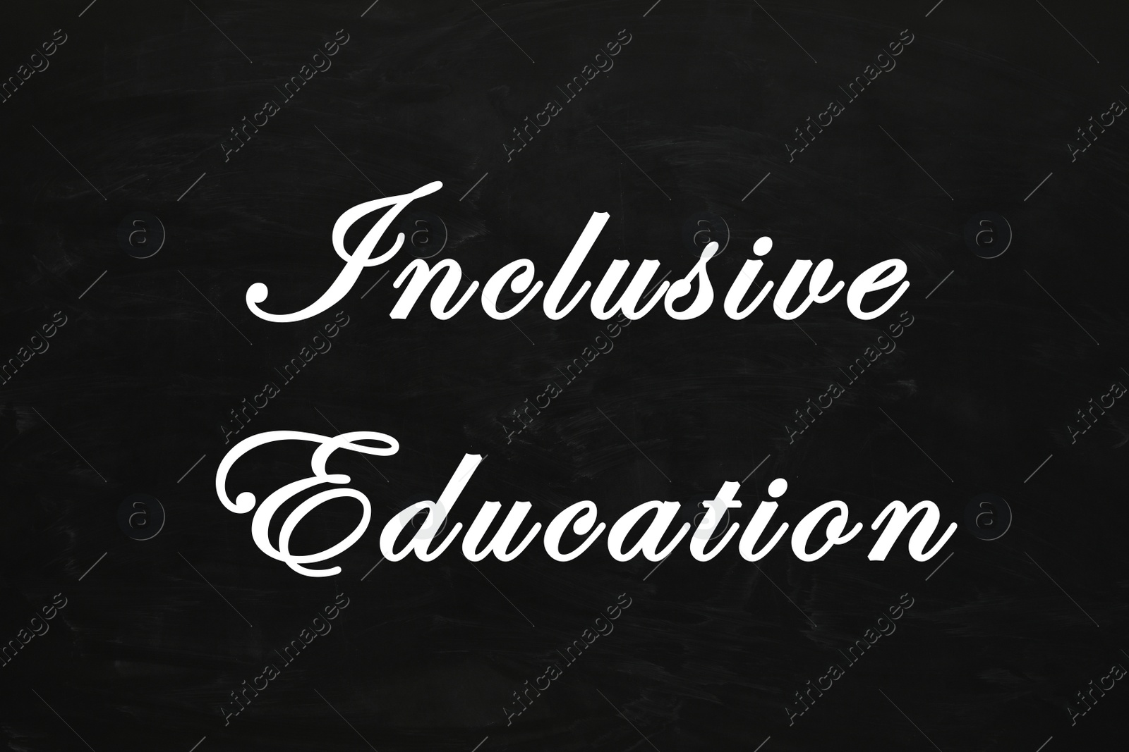 Image of Phrase INCLUSIVE EDUCATION written on blackboard. DEI concept