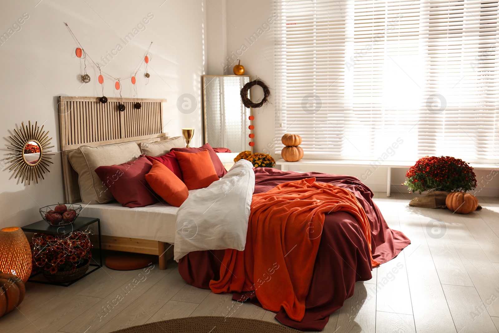 Photo of Cozy bedroom interior inspired by autumn colors