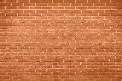 Image of Texture of bright orange brick wall as background