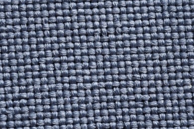 Photo of Macro photo of blue textured fabric as background