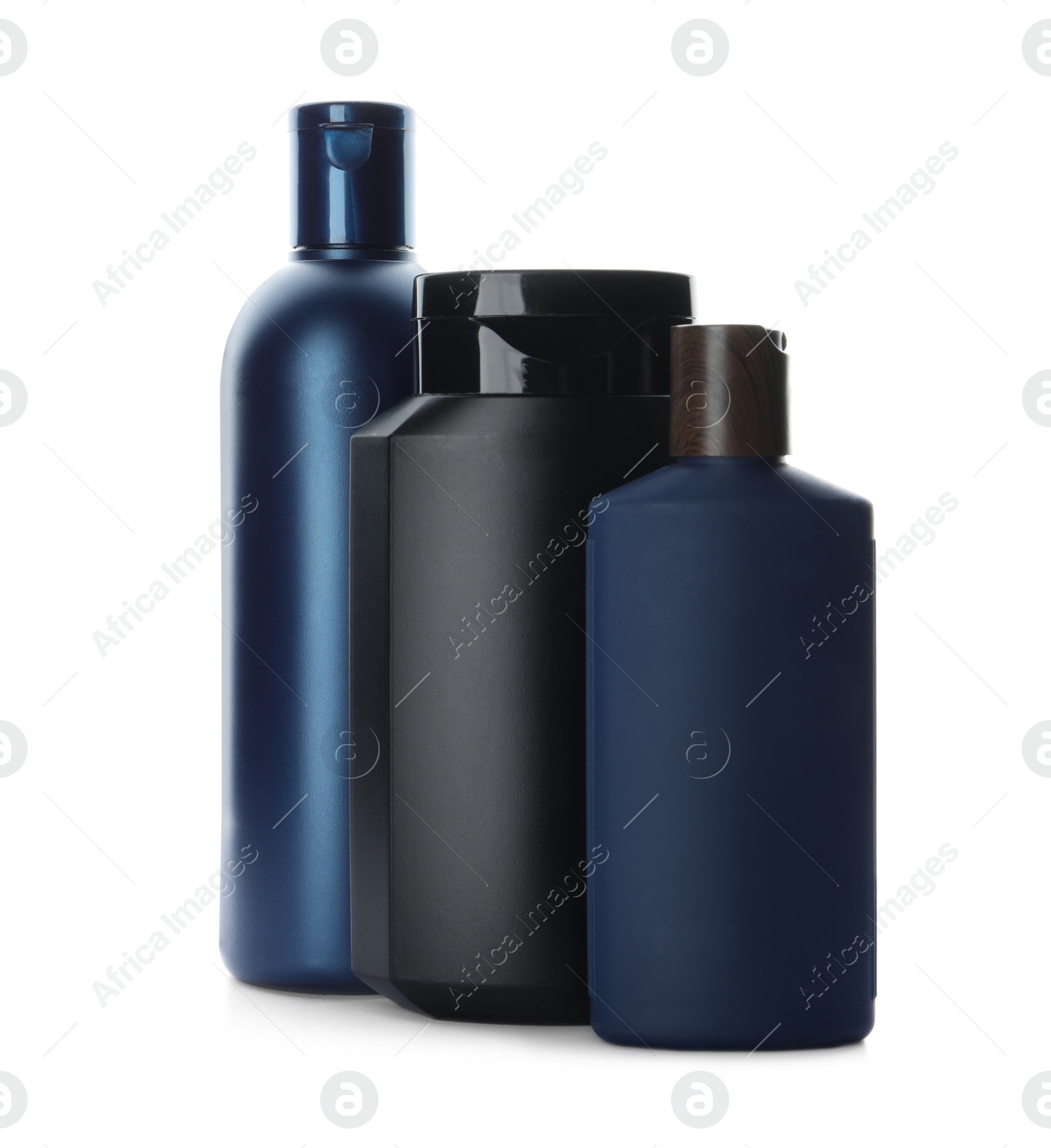 Photo of Personal hygiene products set on white background