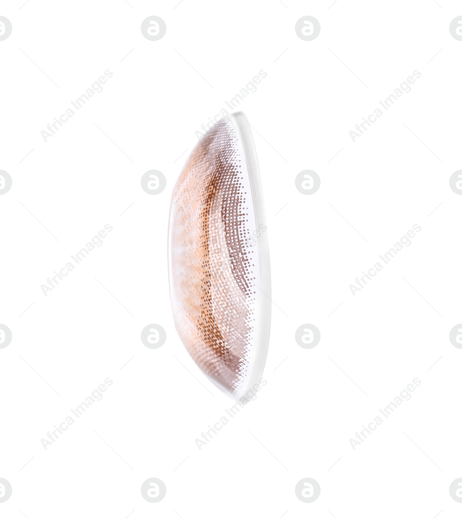 Photo of One color contact lens isolated on white