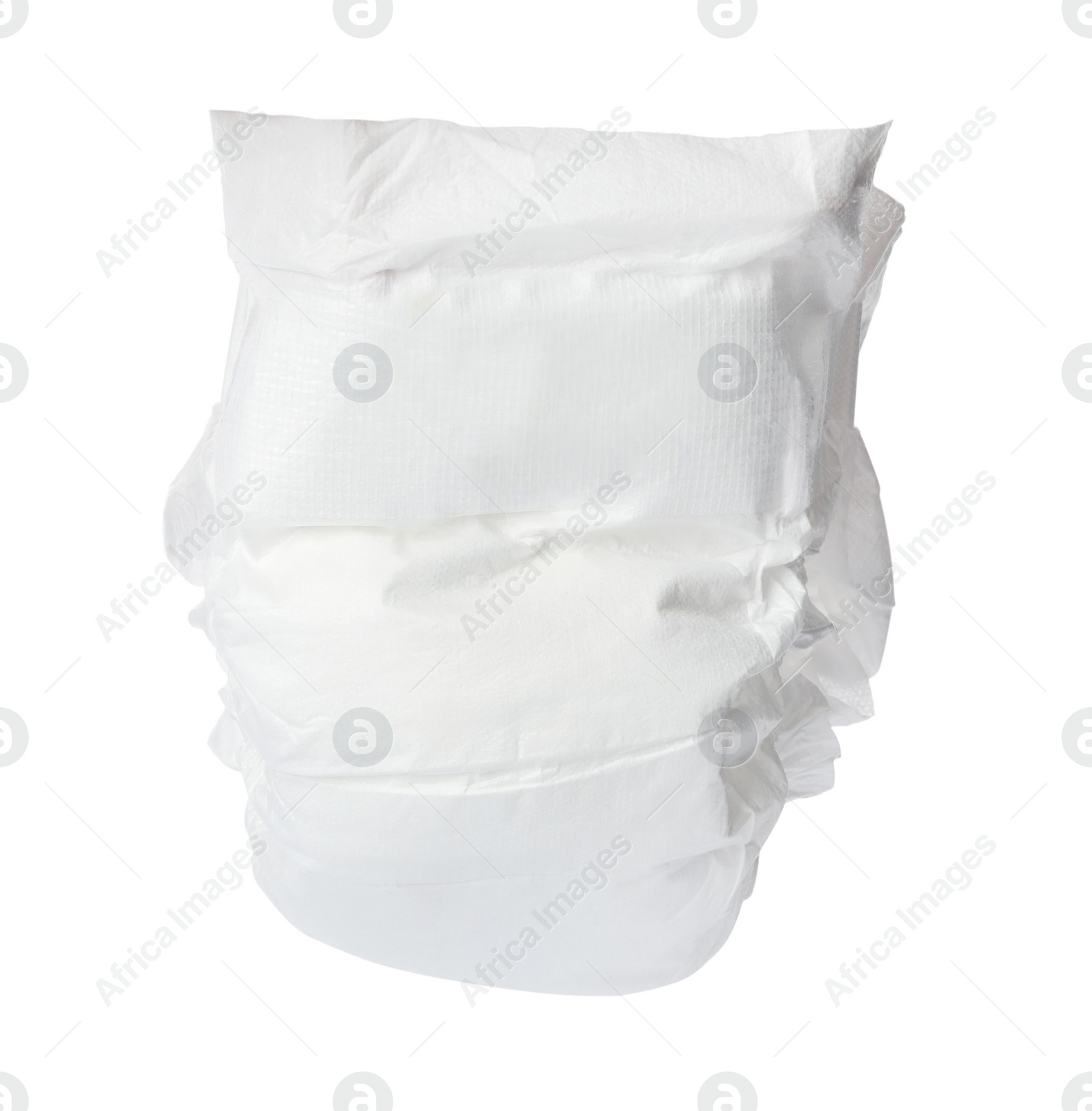 Photo of Single disposable baby diaper isolated on white