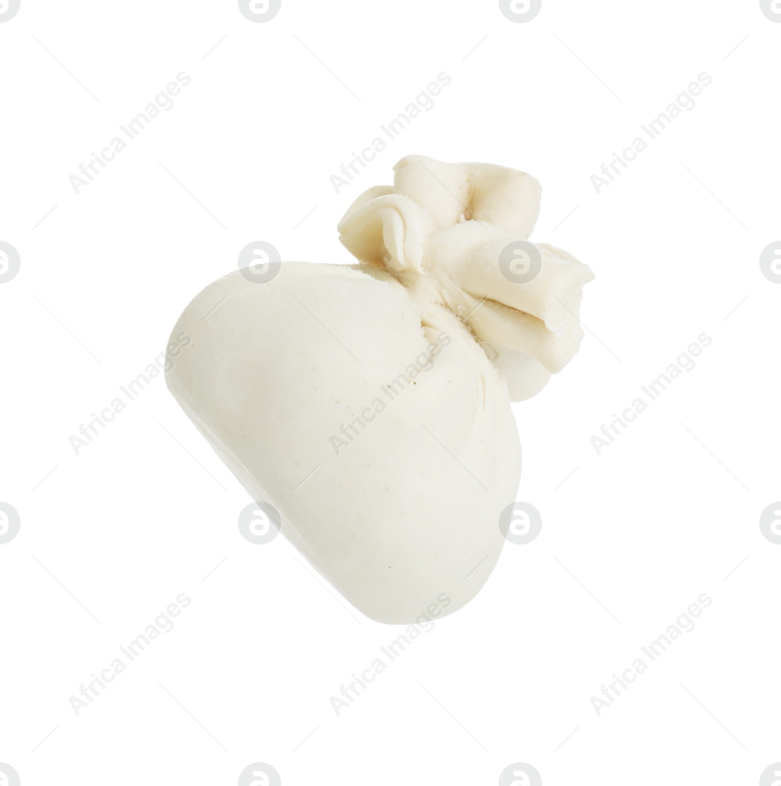 Photo of Uncooked khinkali (dumpling) isolated on white. Georgian cuisine