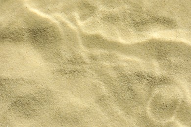 Photo of Sand under water as background, top view