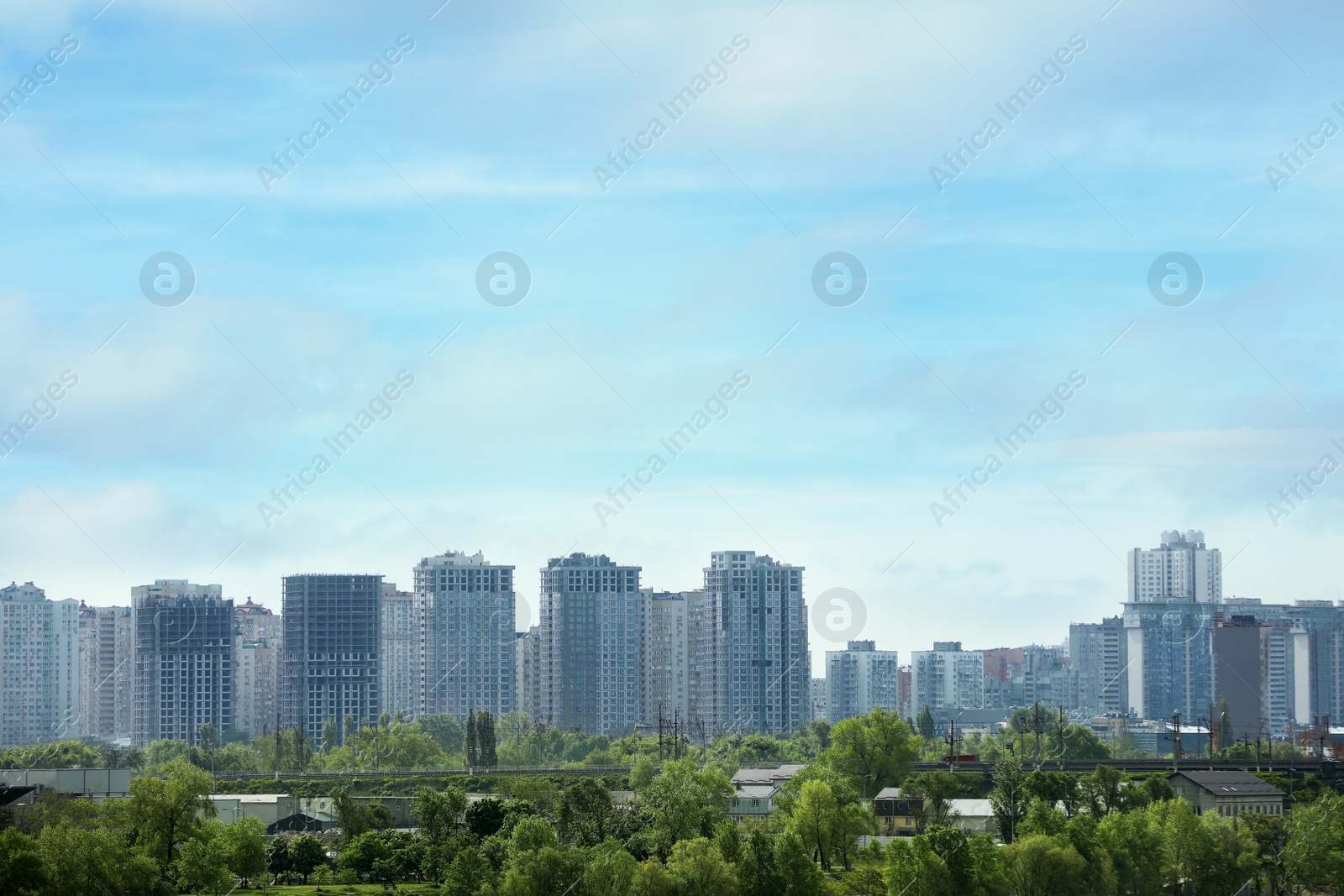 Photo of Beautiful view of cityscape with modern buildings