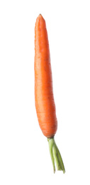 Photo of Fresh ripe juicy carrot isolated on white