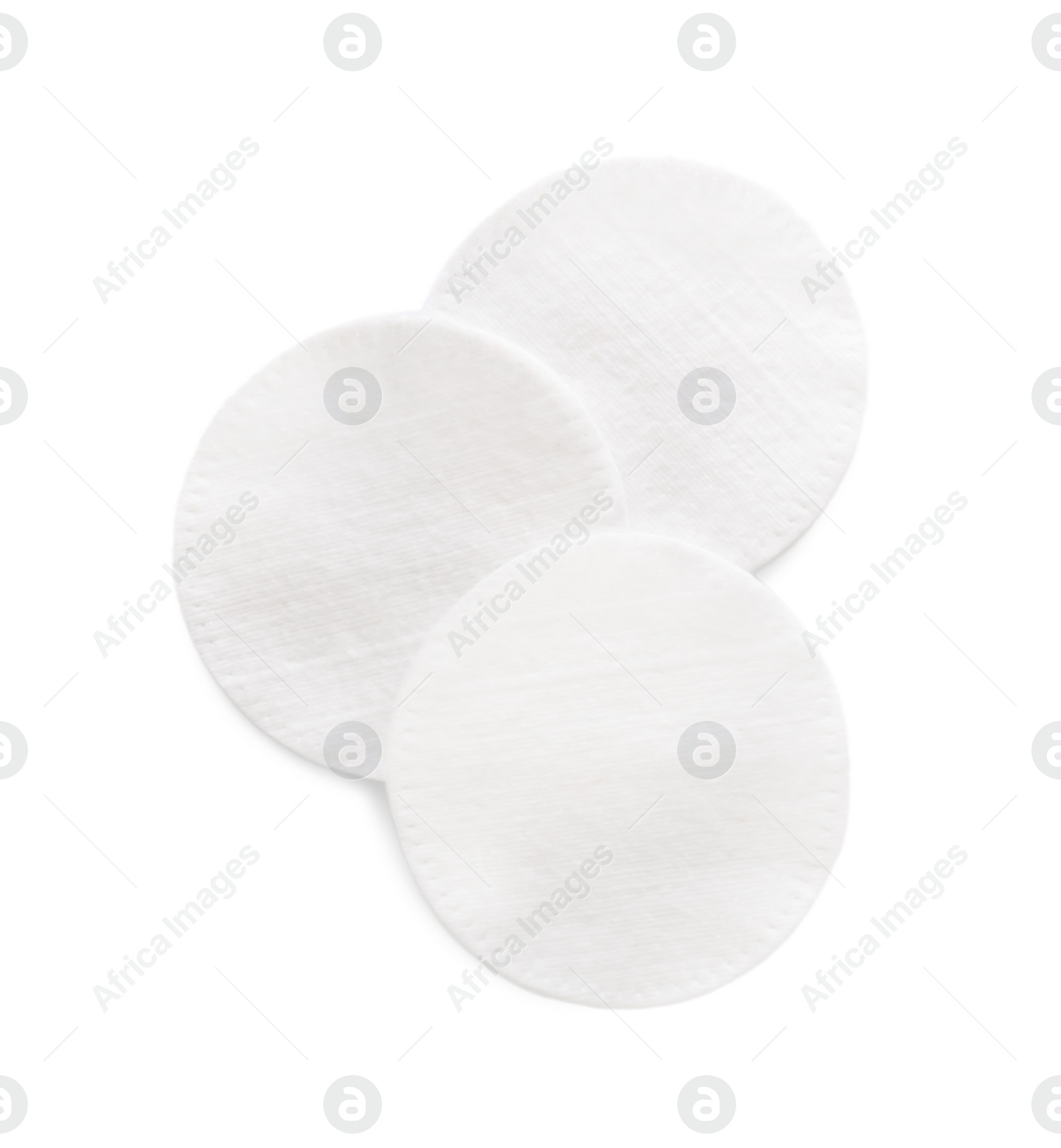 Photo of Soft clean cotton pads on white background, top view