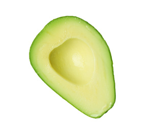 Photo of Half of ripe avocado isolated on white