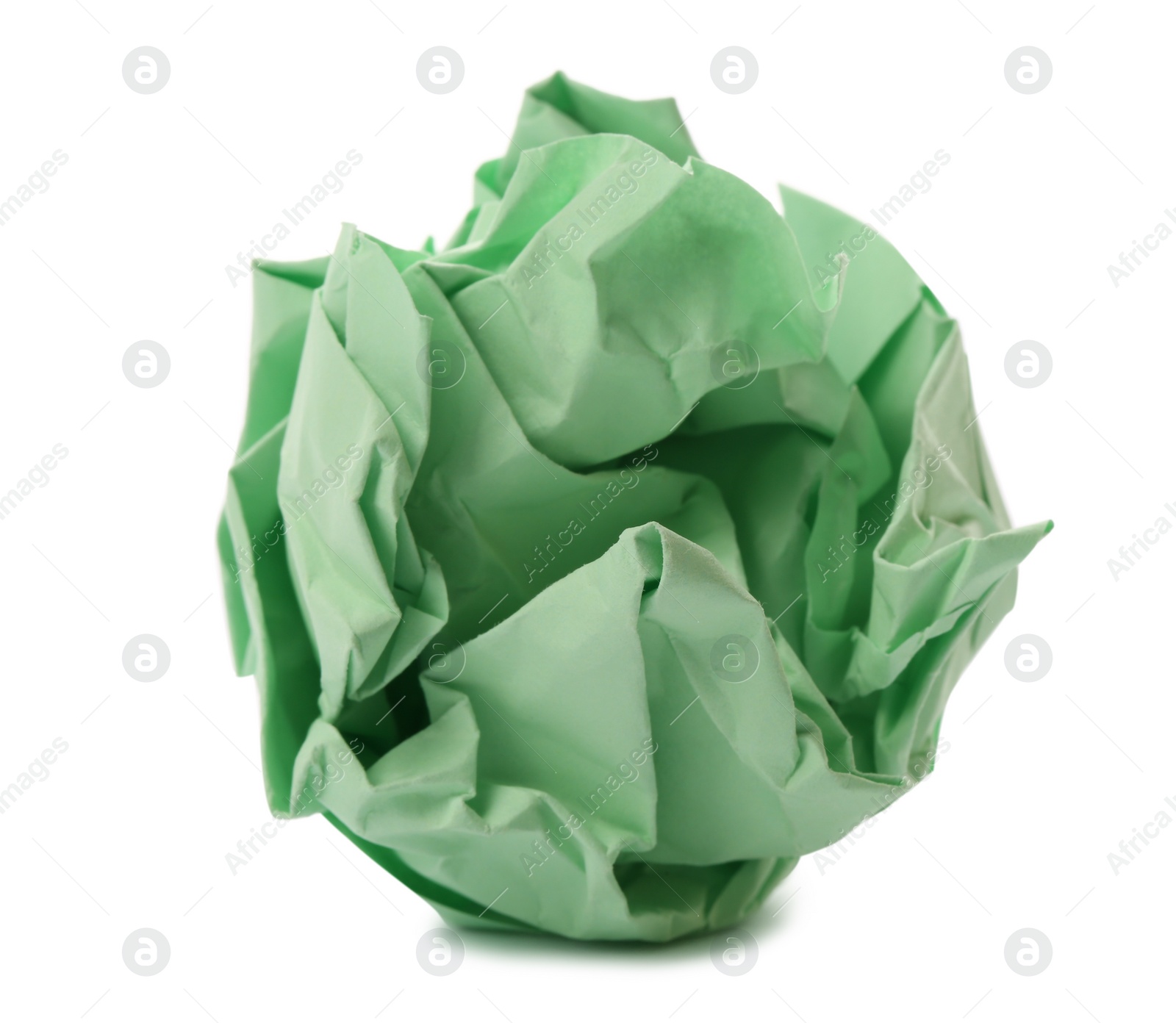 Photo of Colorful crumpled sheet of paper on white background