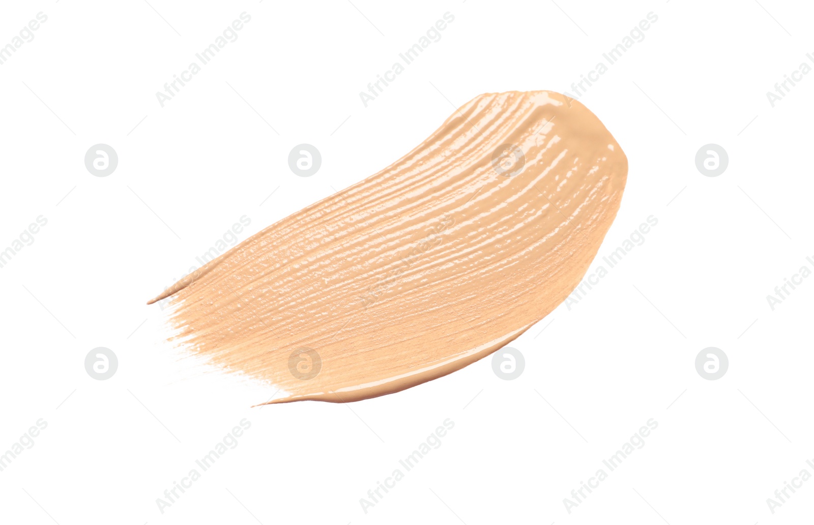 Photo of Smear of skin foundation isolated on white, top view