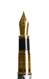 Photo of Beautiful fountain pen with ornate nib isolated on white