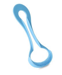 New tongue cleaner for oral care on white background