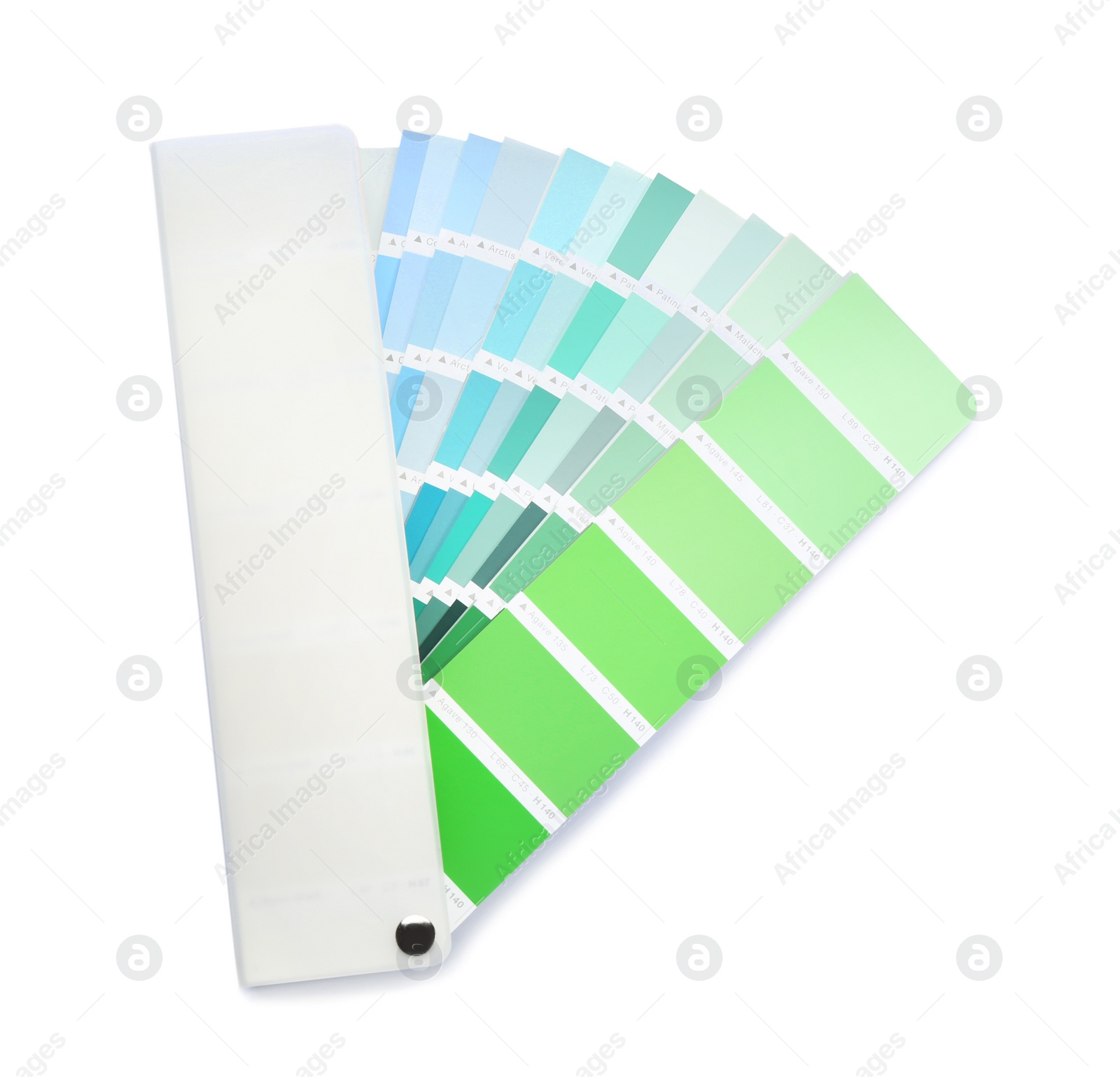 Photo of Color palette samples on white background