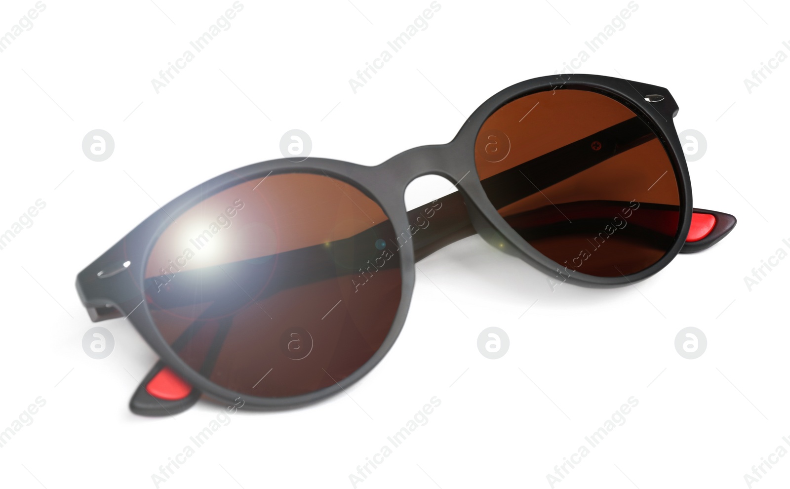 Image of Stylish sunglasses on white background. Fashionable accessory