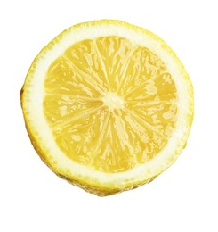 Photo of Lemon slice isolated on white. Citrus fruit