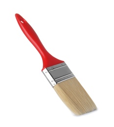 New paint brush on white background. Decorating tool