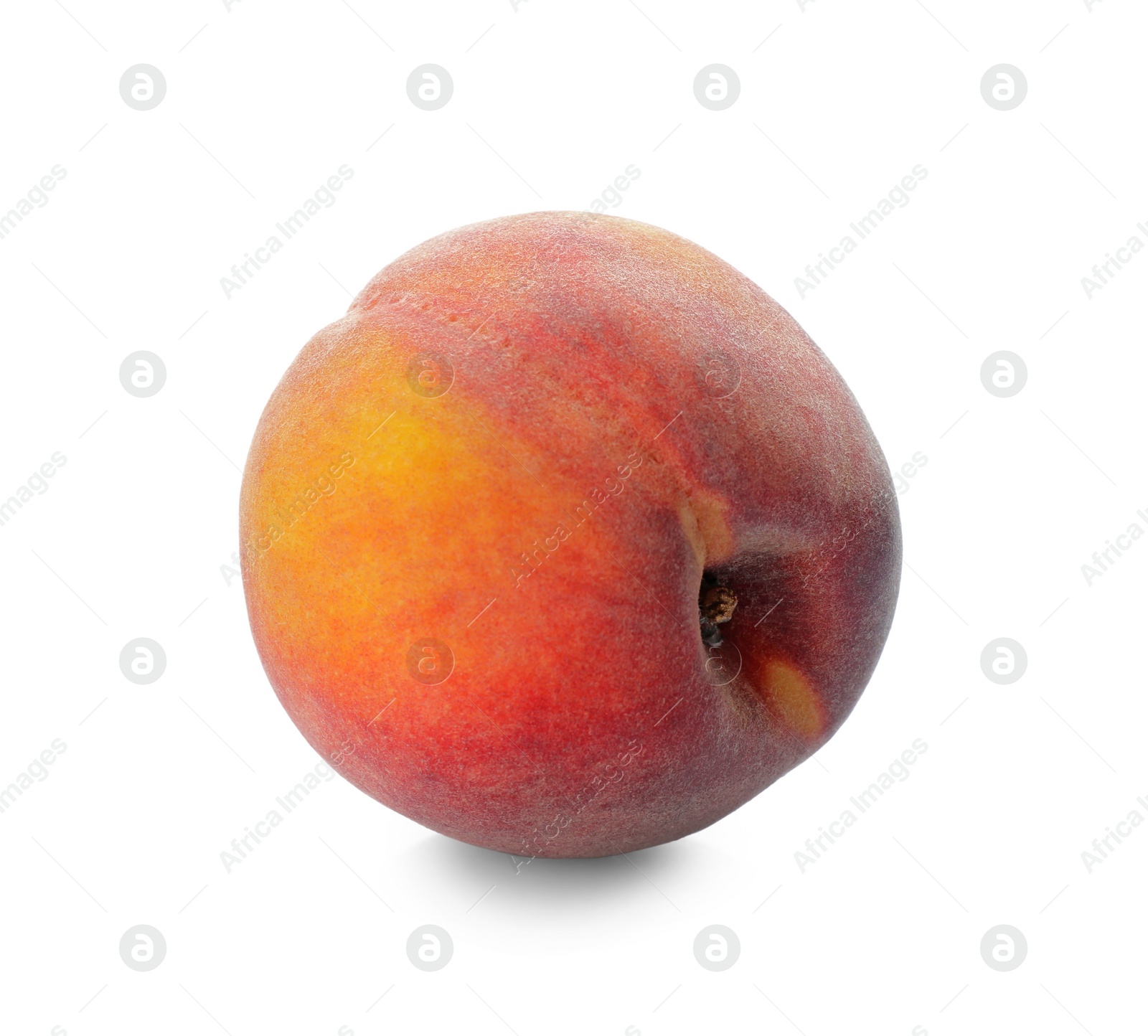 Photo of Delicious ripe juicy peach isolated on white