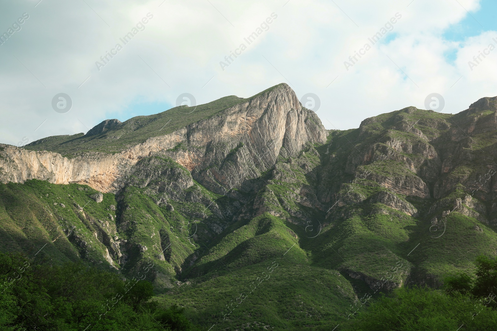 Photo of Picturesque landscape with beautiful high mountains outdoors