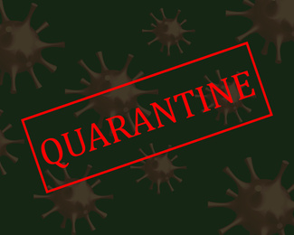 Poster dedicated to quarantine during coronavirus outbreak