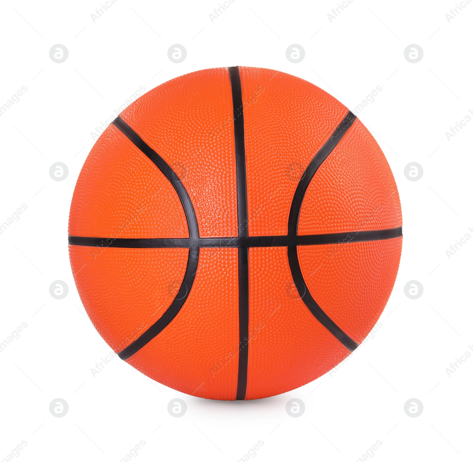 Photo of One orange basketball ball isolated on white