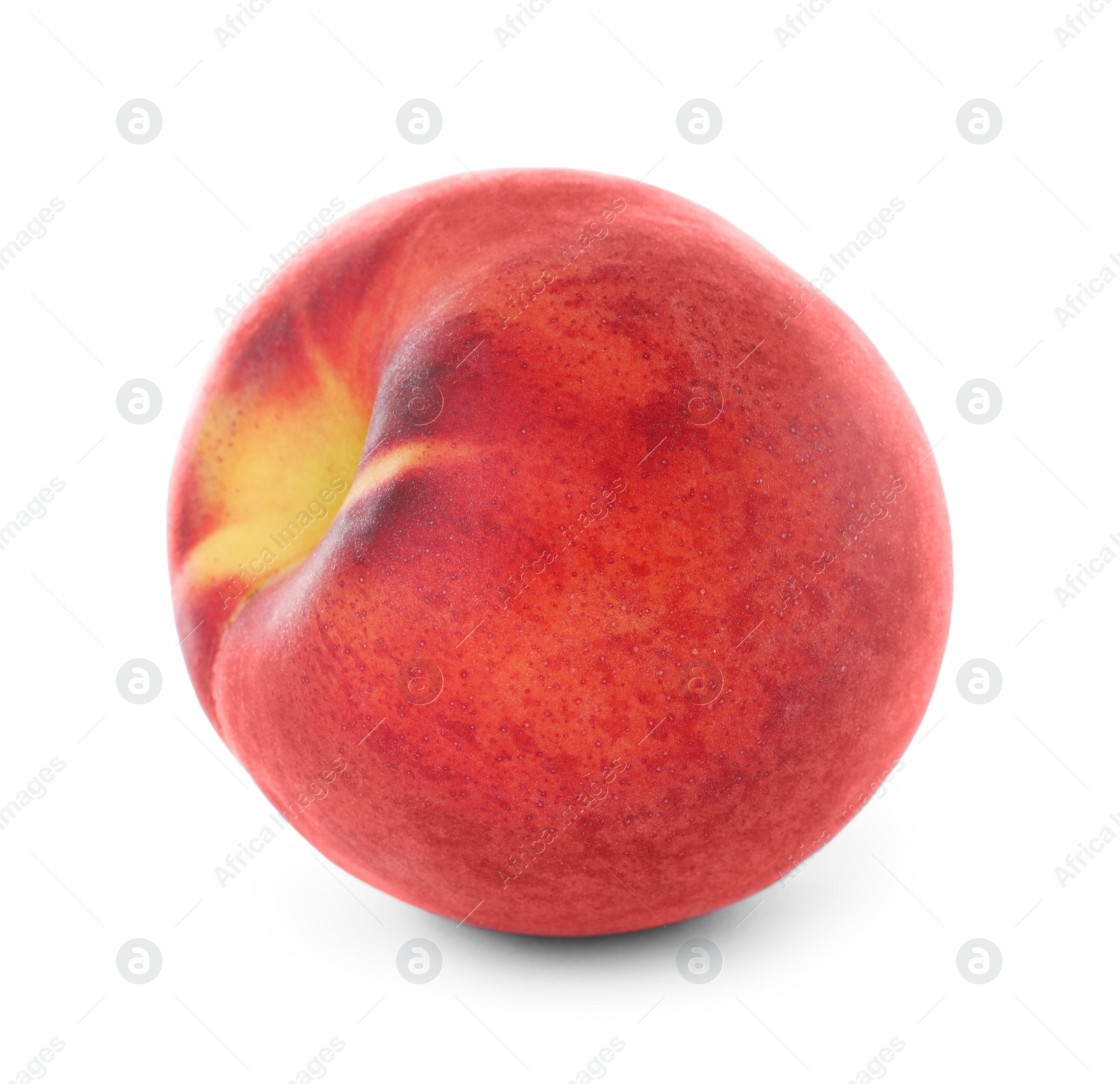 Photo of Delicious ripe sweet peach isolated on white