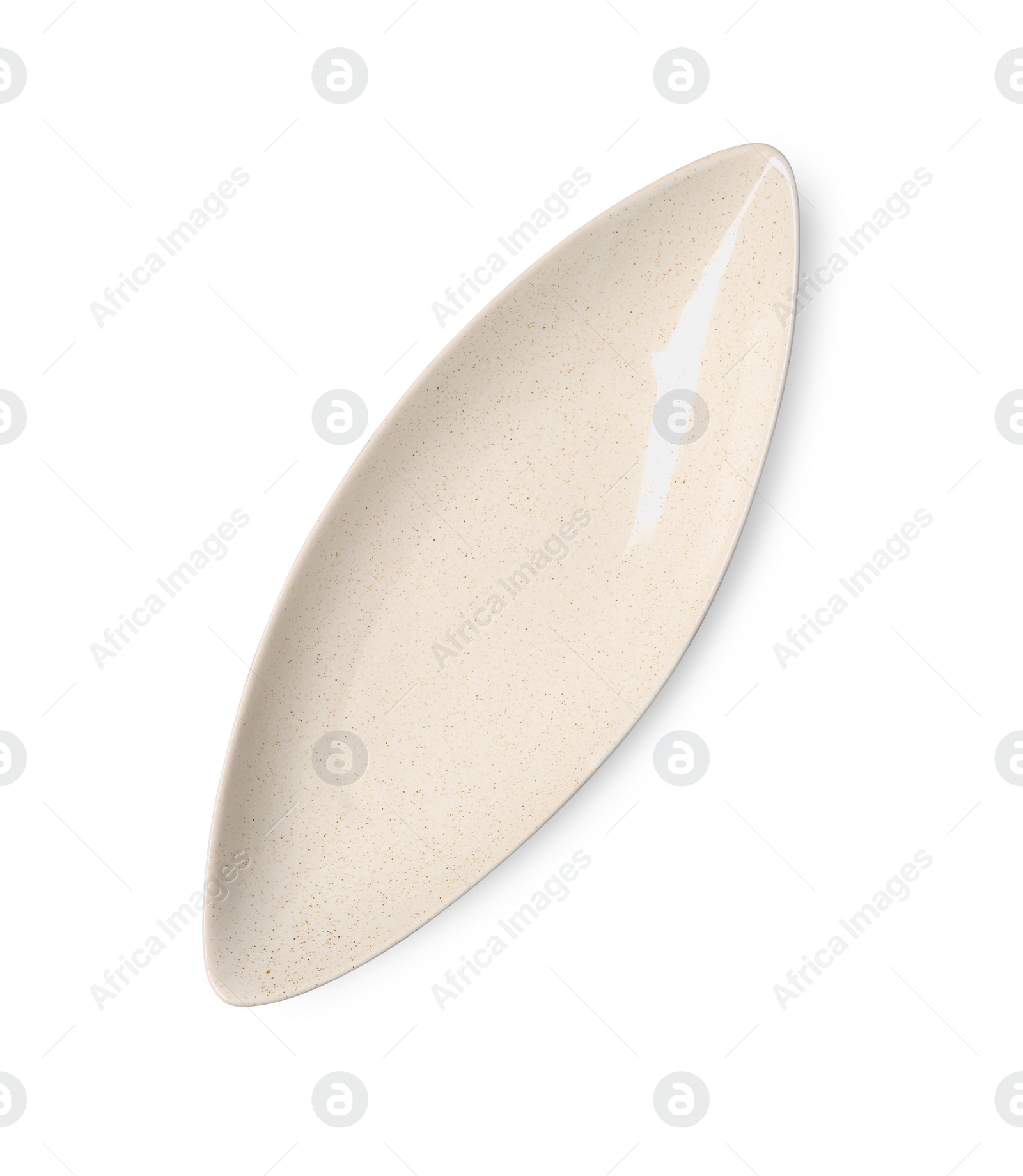 Photo of Beautiful ceramic plate isolated on white, top view