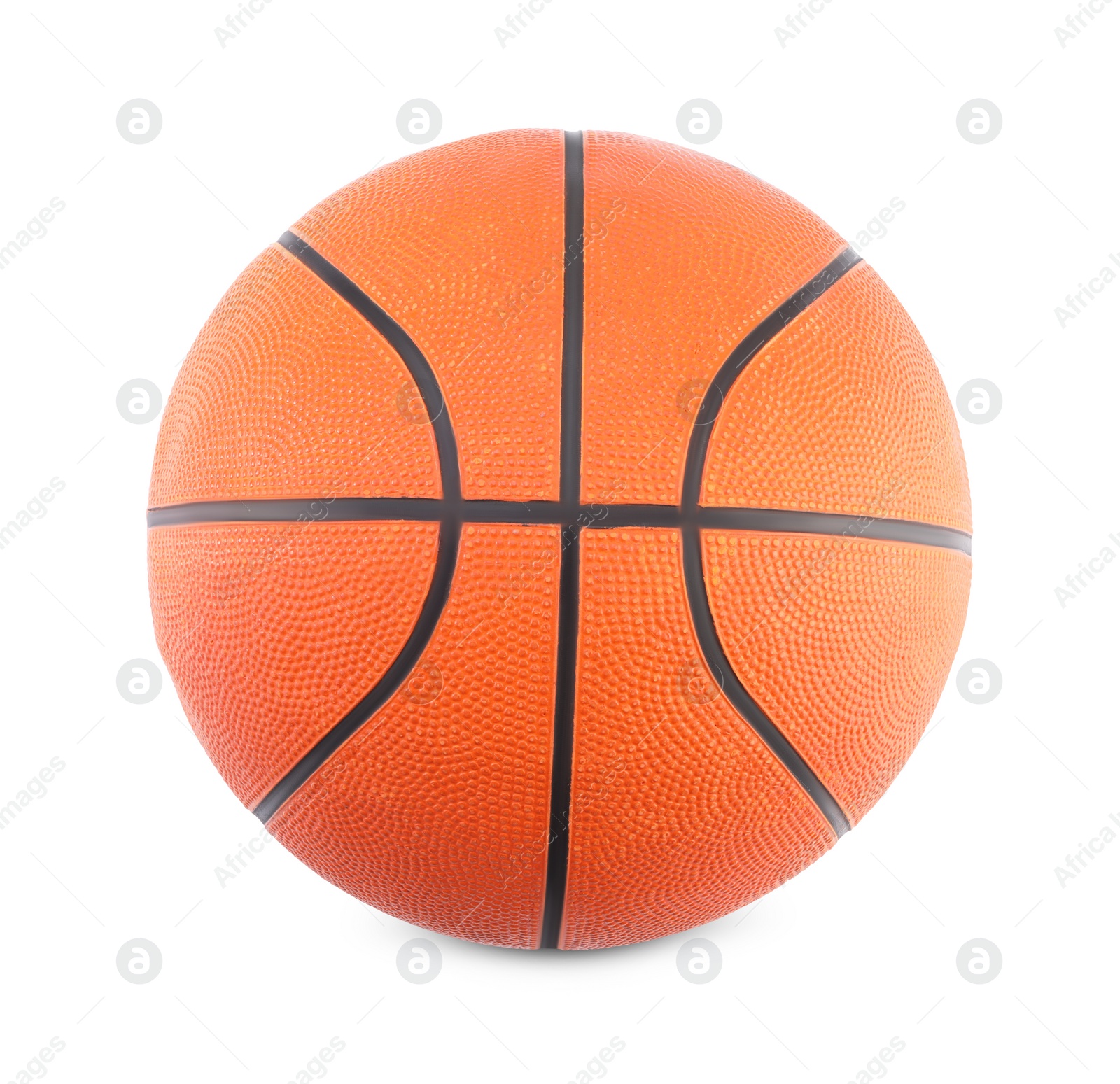 Photo of One basketball ball isolated on white. Sport equipment