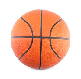 One basketball ball isolated on white. Sport equipment