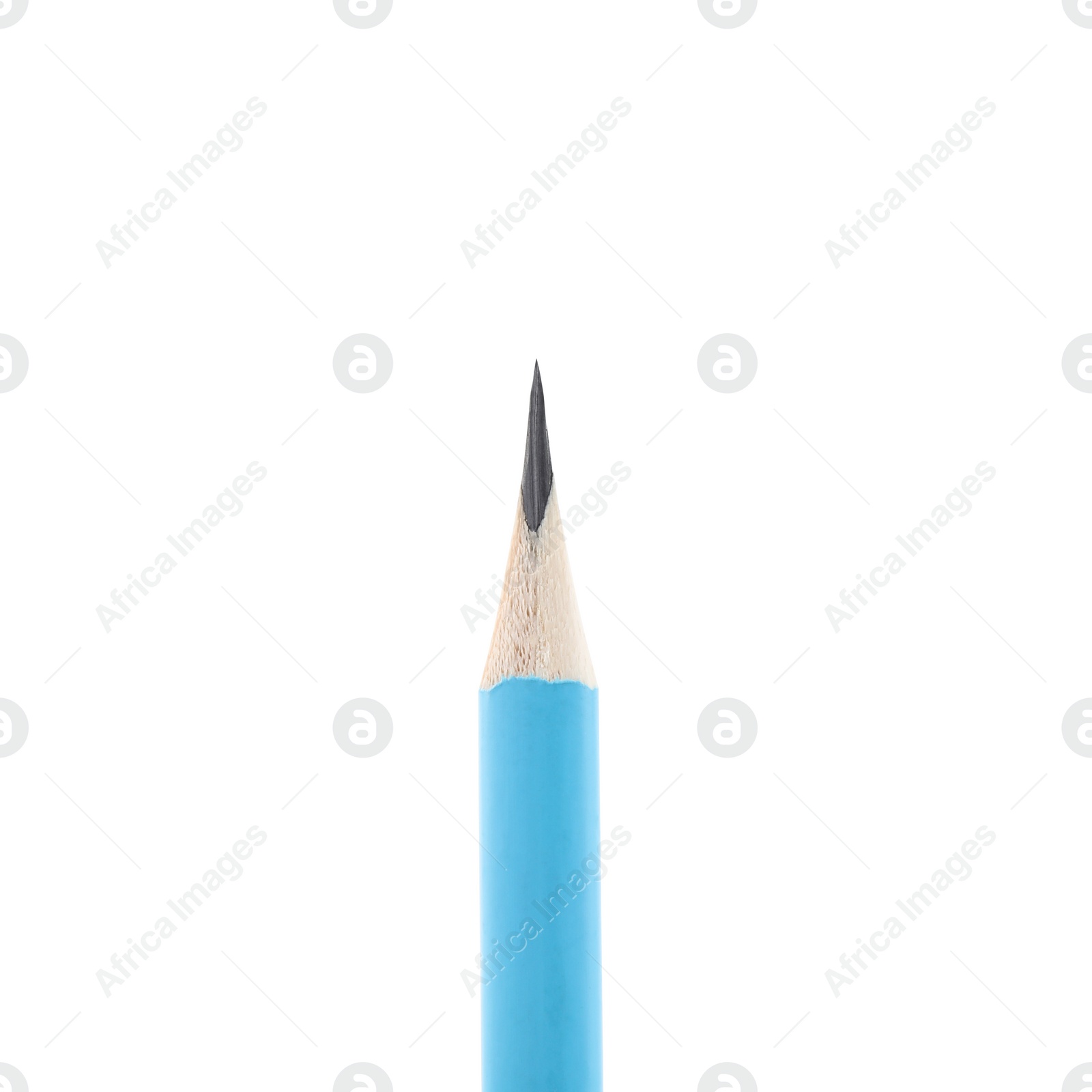 Photo of One sharp graphite pencil isolated on white