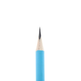 One sharp graphite pencil isolated on white
