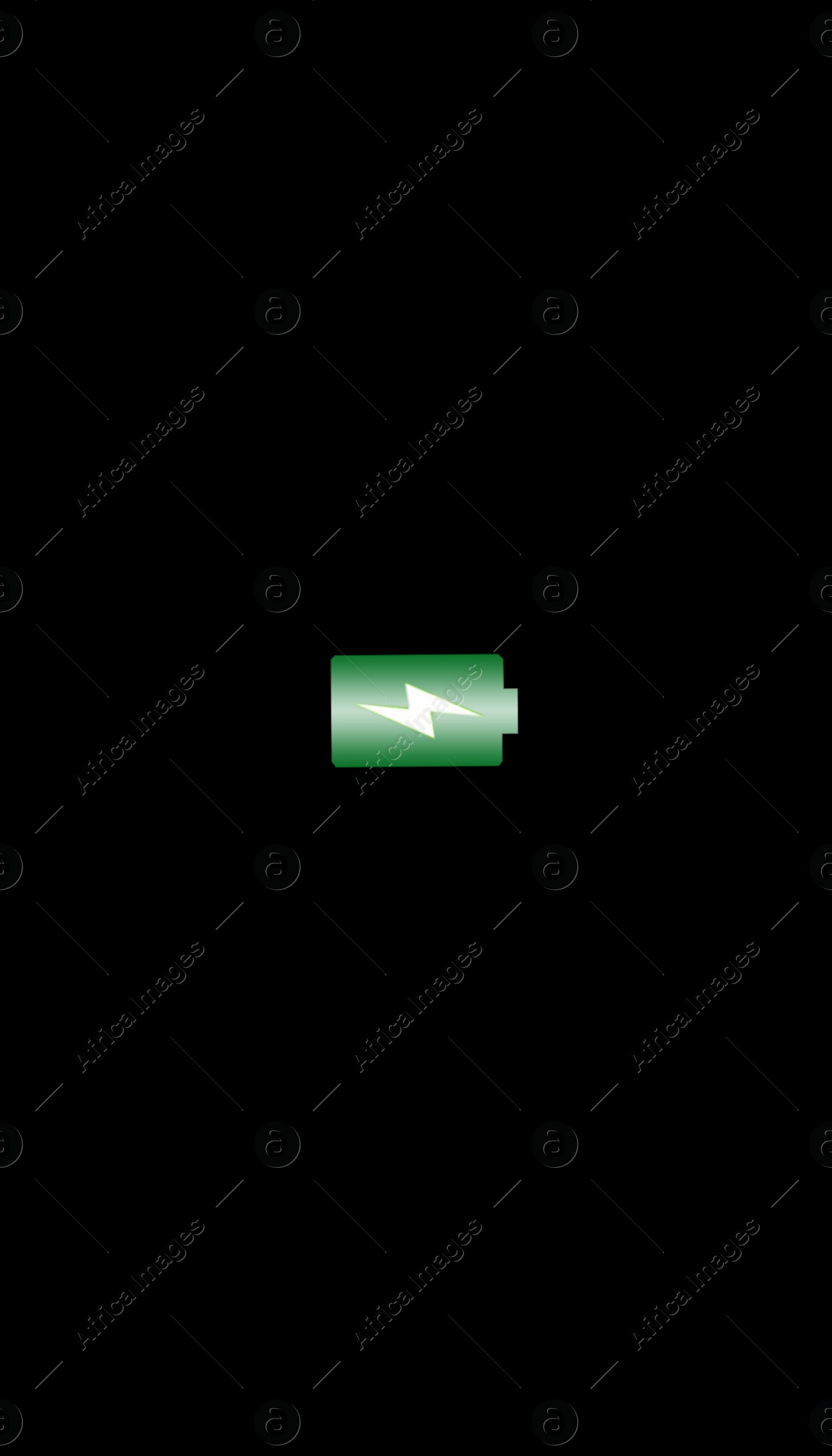 Illustration of Battery charge icon on black background. Illustration