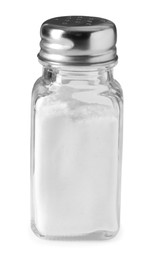 Photo of Salt shaker isolated on white. Kitchen utensil