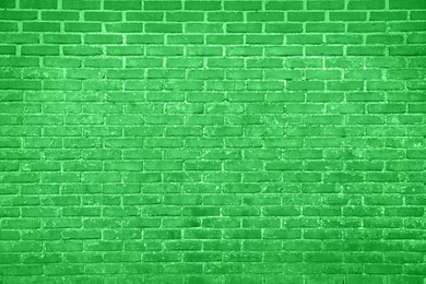 Image of Texture of light green brick wall as background