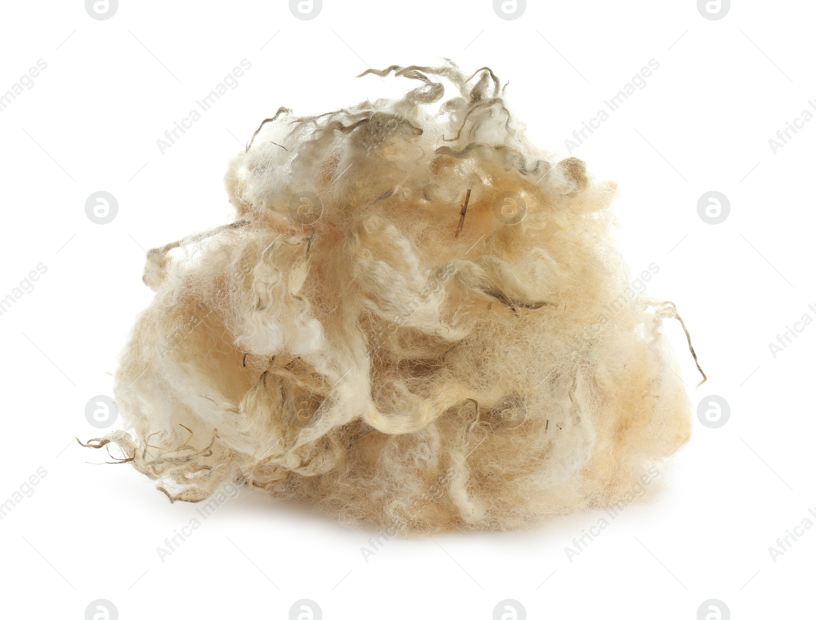 Photo of Heap of soft wool isolated on white