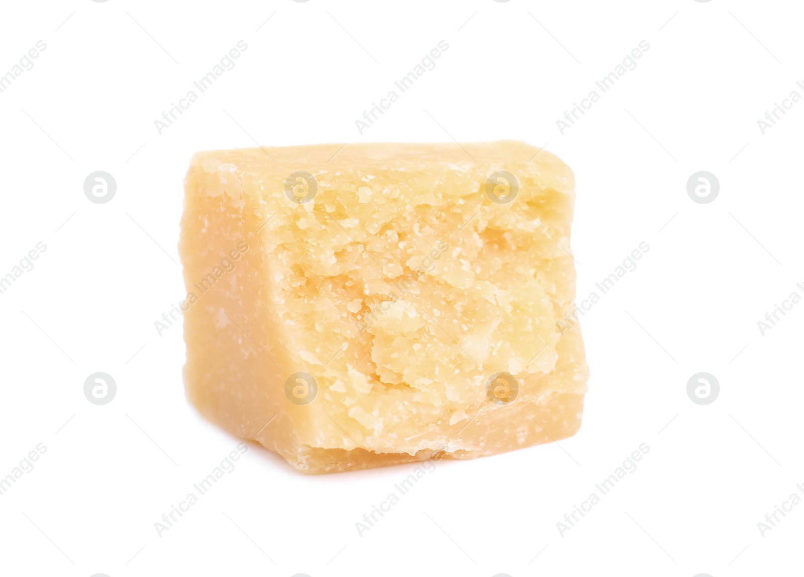 Photo of Piece of delicious parmesan cheese isolated on white