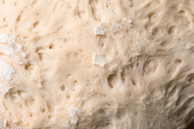 Closeup view of wheat dough for pastries