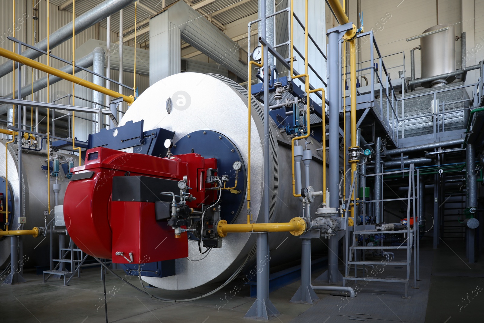 Photo of Modern granary with different equipment, inside view