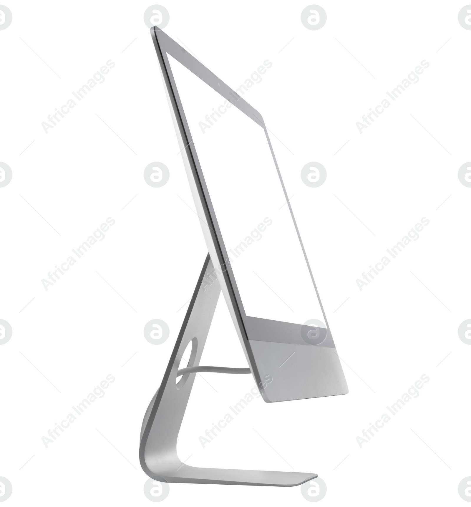 Photo of New computer isolated on white. Modern technology