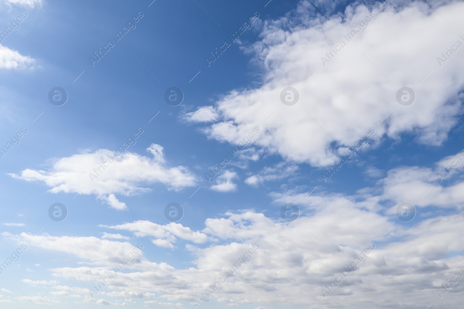 Photo of View of beautiful blue sky with white clouds