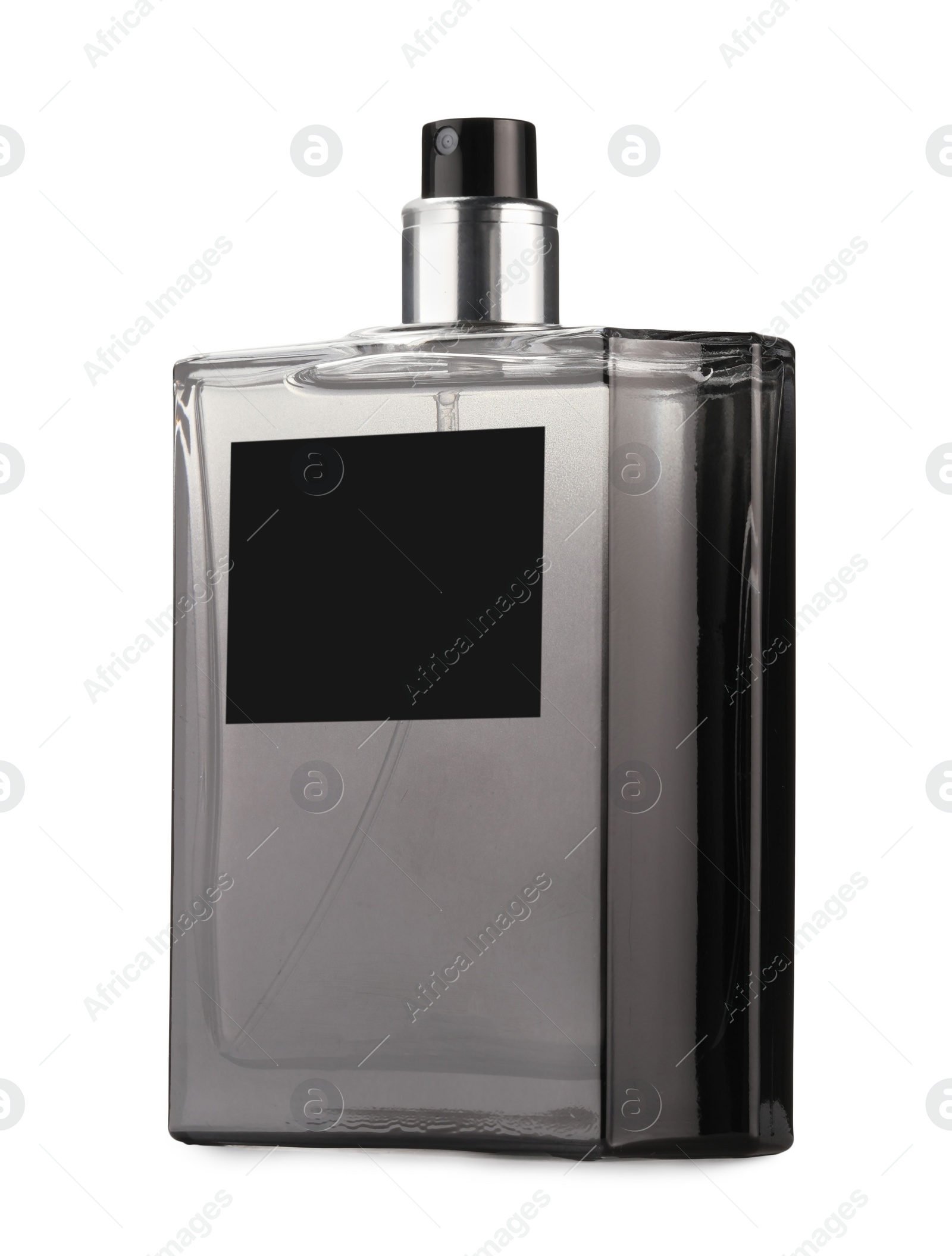 Photo of Luxury men`s perfume in bottle isolated on white