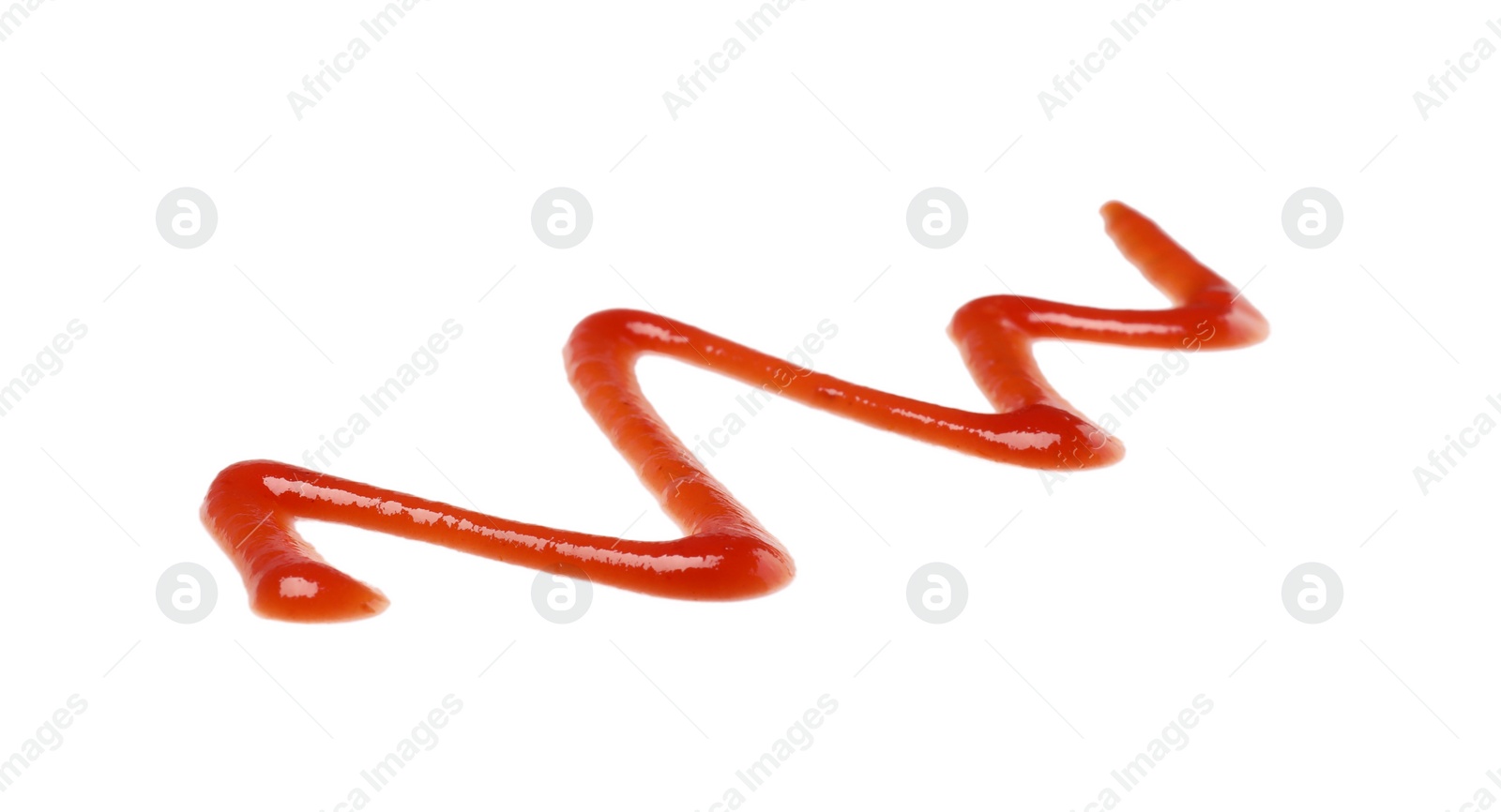 Photo of Smear of tasty ketchup isolated on white