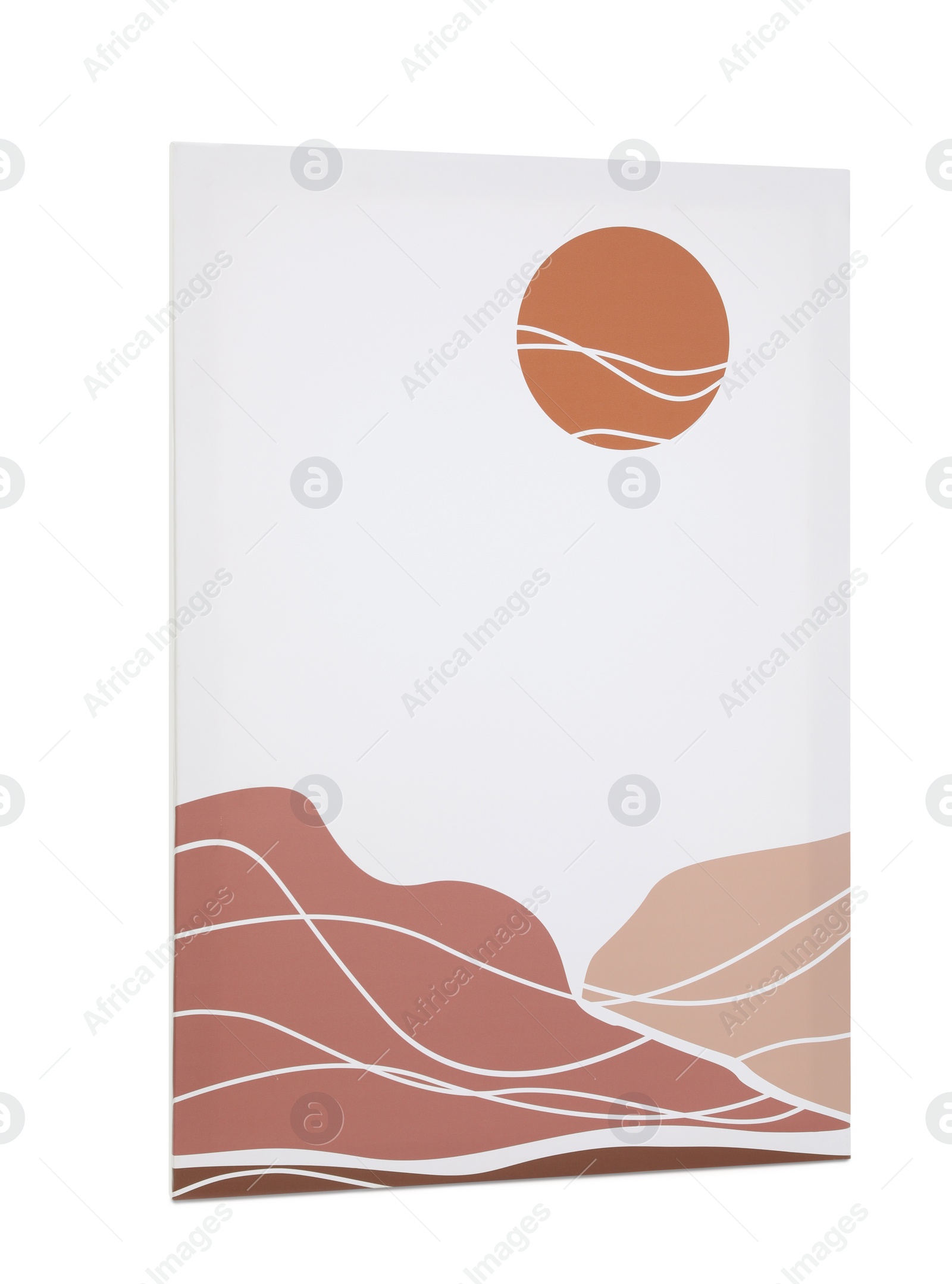 Photo of Beautiful abstract painting on white background. Element of interior decor