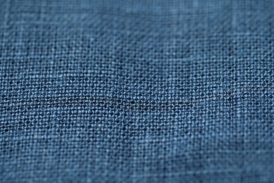 Texture of blue fabric as background, closeup